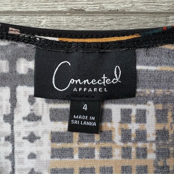 Connected Apparel Hardware Trim Surplice Dress - Picture 5 of 12